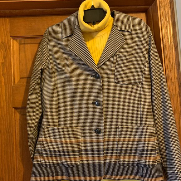 Plaid Pendleton Wool Jacket (size M) & Talbot Sweater (size L) - Picture 1 of 5